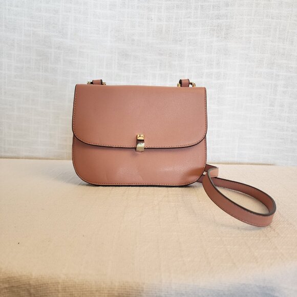 Top Shop Dusty Pink Faux Leather Cross body Envelope Style Handbag A270 - Picture 1 of 9